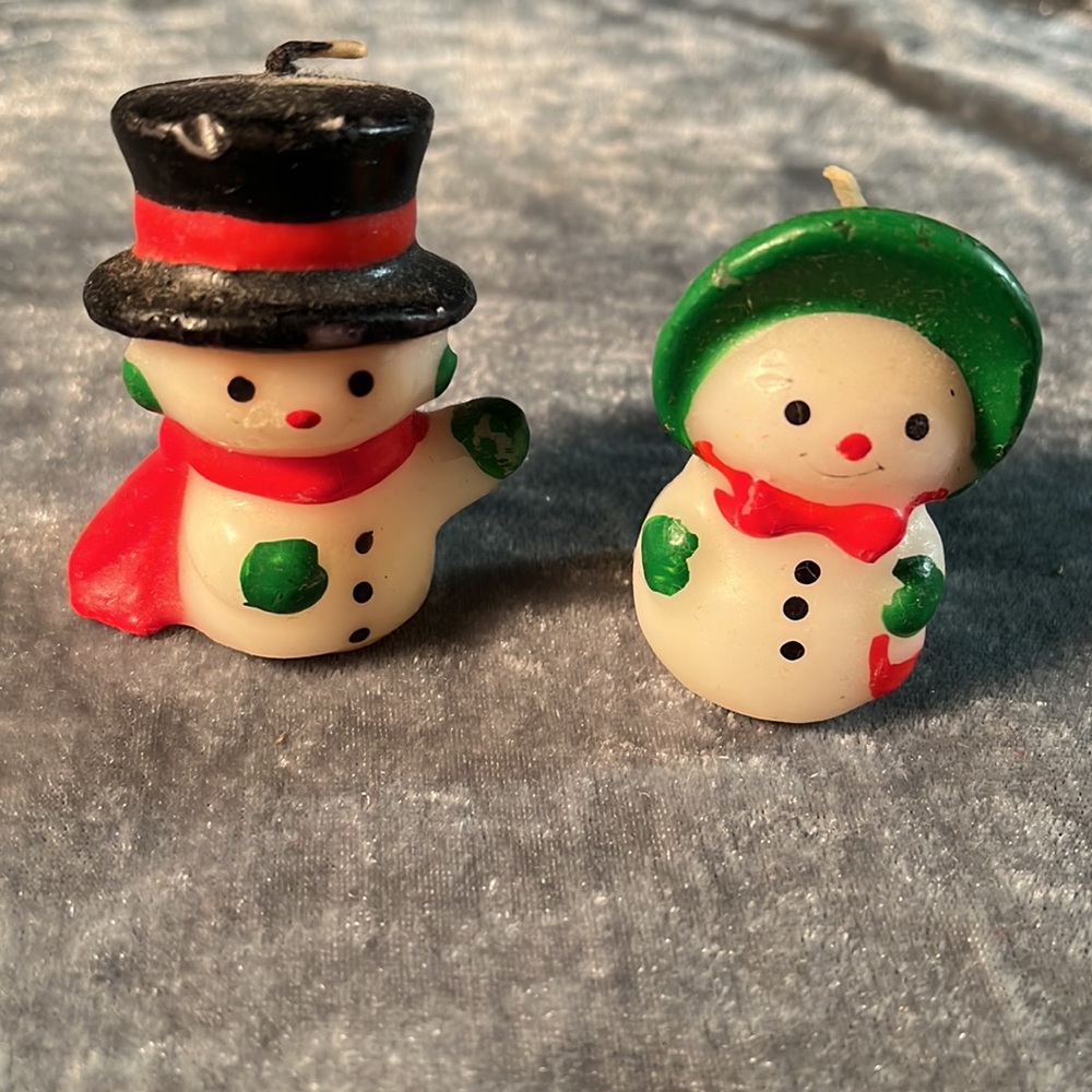 VTG Snowman Candles - Picture 2 of 6